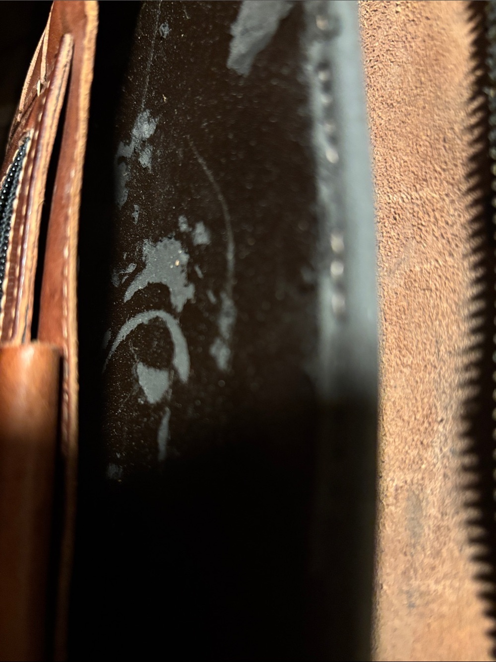 Men's Tan Leather Briefcase with Top Handle - Picture 13 of 16